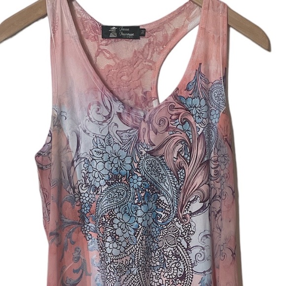 🎈Beautiful flair A-line pink dress with unique pattern size M. - Picture 2 of 8